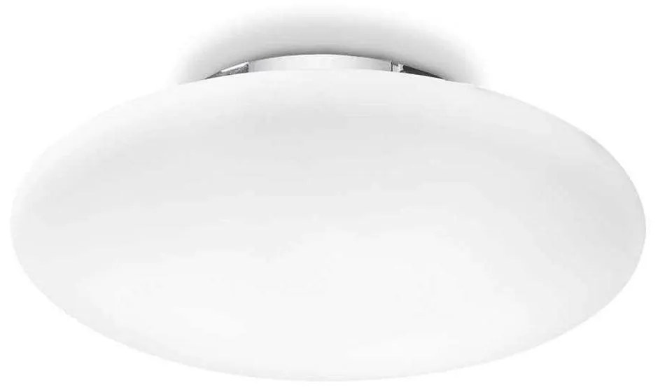 Φωτιστικό Οροφής-Πλαφονιέρα Smarties 009223 33x10cm 1xE27 60W White Ideal Lux