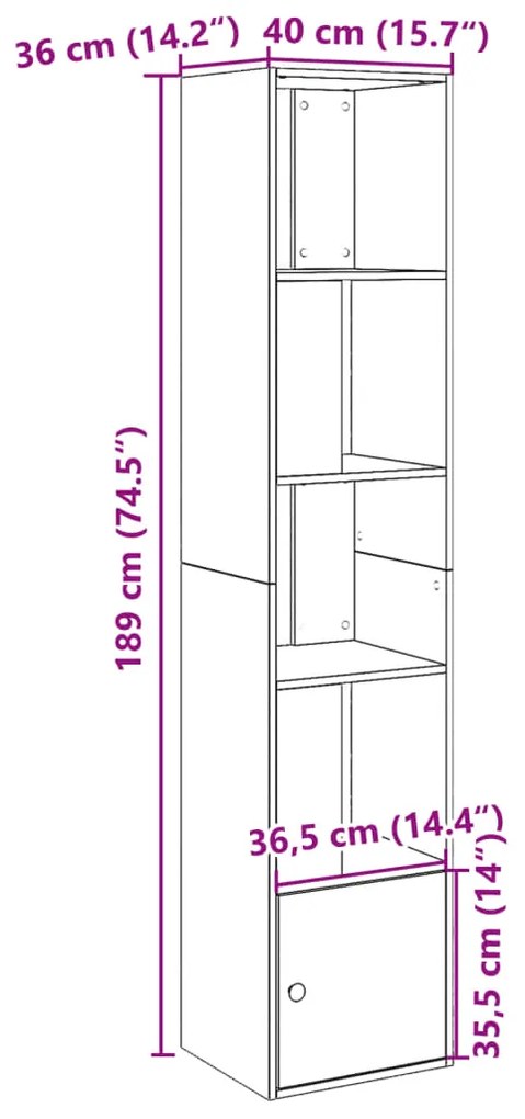 ΒΙΒΛΙΟΘΗΚΗ ΜΑΥΡΗ 40X36X189 ΕΚ. ΑΠΟ ΕΠΕΞΕΡΓΑΣΜΕΝΟ ΞΥΛΟ 848247