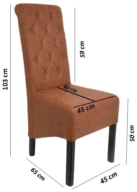 Καρέκλα Τραπεζαρίας NEW Τ-14 Fylliana Terracota με Wenge Ξύλινα πόδια 45x65x103εκ. 2αδα 45x65x103 εκ.