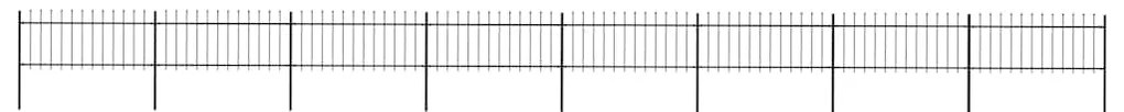 vidaXL Κάγκελα Περίφραξης με Λόγχες Μαύρα 13,6 x 0,8 μ. από Χάλυβα