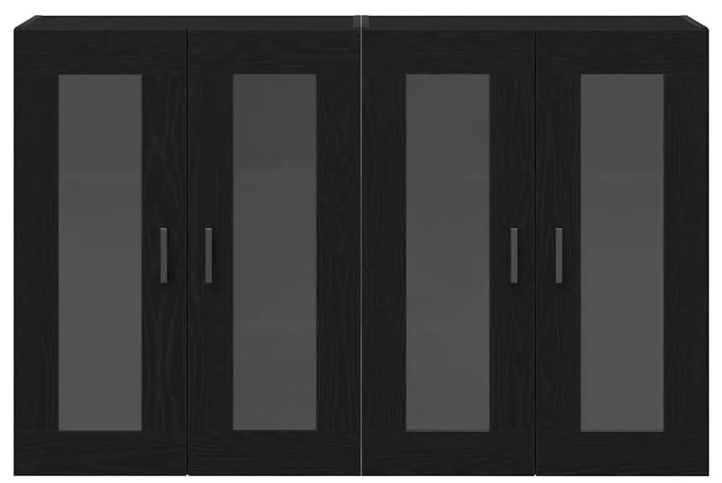 vidaXL Επιτοίχιο ντουλάπι 2 pcs Μαύρη δρυς 69.5 x 34 x 90 εκ.