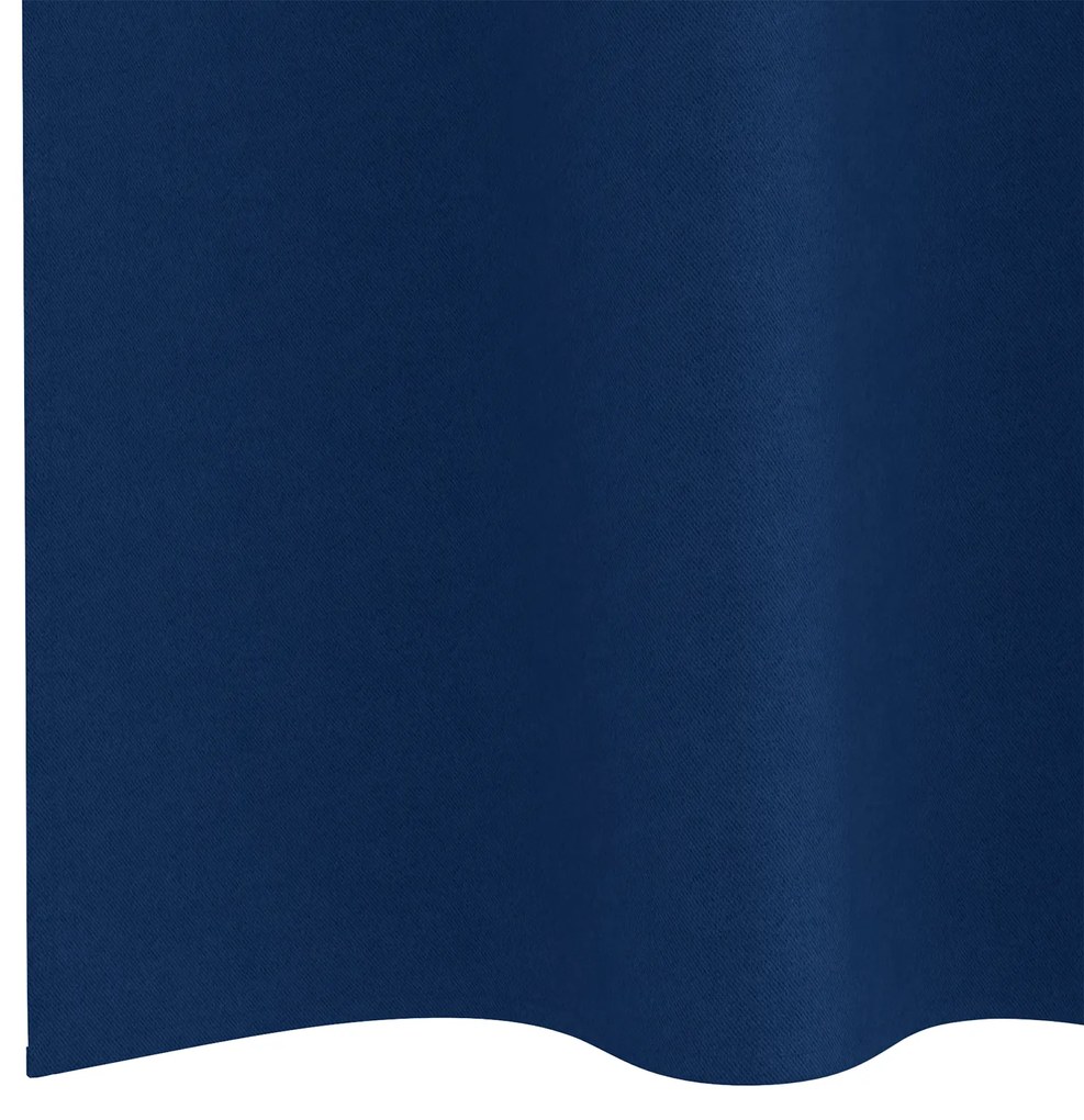 vidaXL Κουρτίνες 2 pcs Σκούρο Μπλε 225 x 140 εκ. Πολυεστέρας