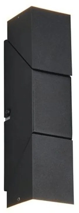 Φωτιστικό Τοίχου - Απλίκα Raglan 248510232 5x17cm 2xSMD 3,8W 400lm 3000K Black Trio Lighting