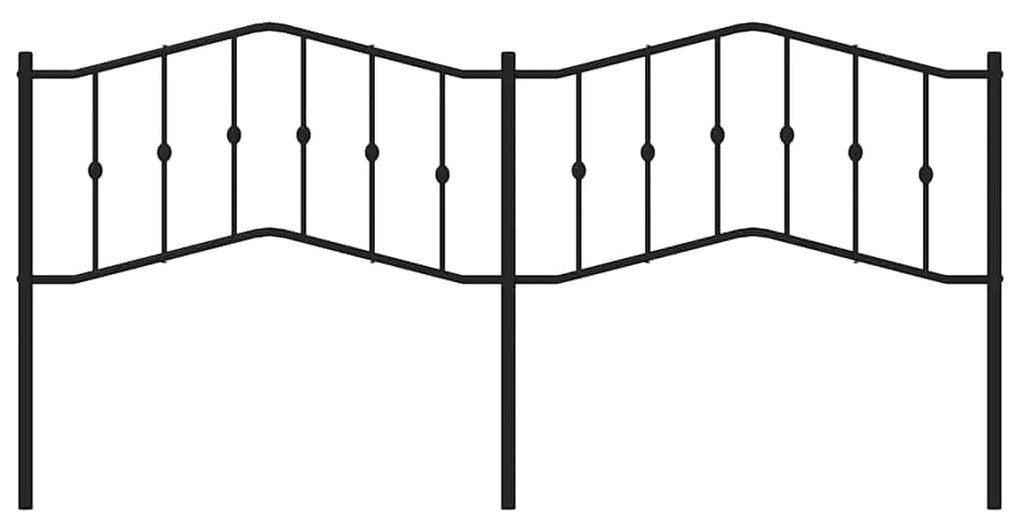 vidaXL Κεφαλάρι Μαύρο 193 εκ. Μεταλλικό