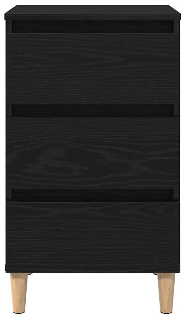vidaXL Κομοδίνο Μαύρη δρυς 40 x 35 x 69 εκ. Επεξεργασμένο ξύλο