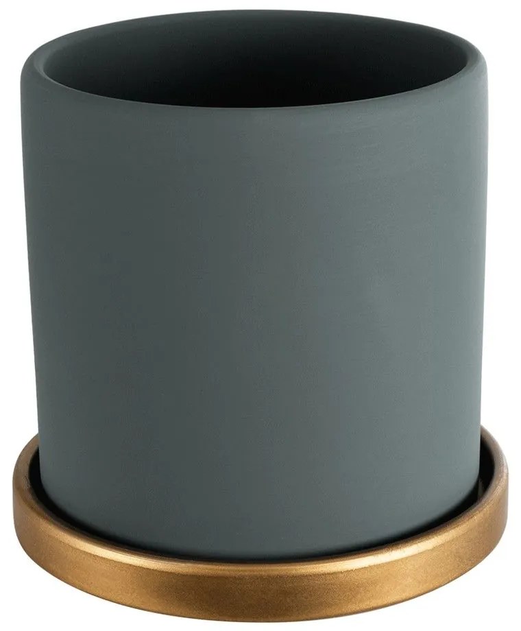 Κασπώ Napoli 20494 Φ15x15cm Grey-Gold GloboStar Ceramic