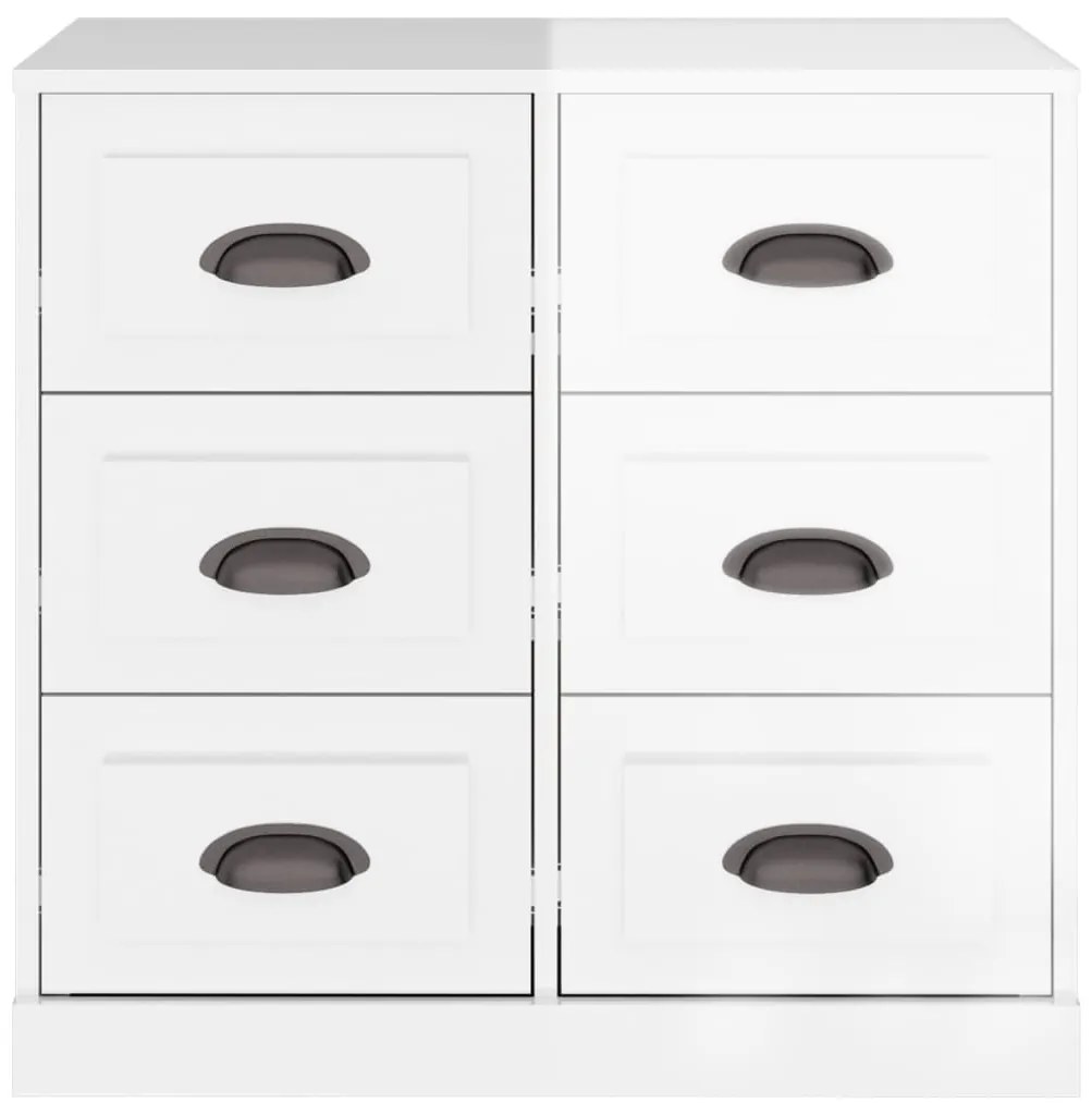 vidaXL Ντουλάπι Γυαλιστερό Λευκό 70x35,5x67,5 εκ. Επεξεργασμένο Ξύλο