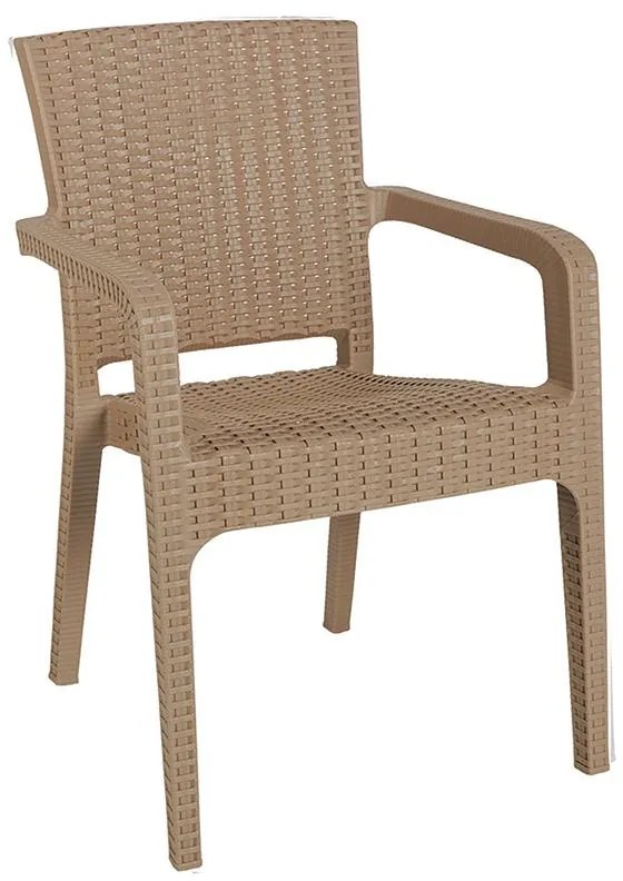 Καρέκλα - Πολυθρόνα Halcyon PP cappucino 57.5x59.5x86 εκ.