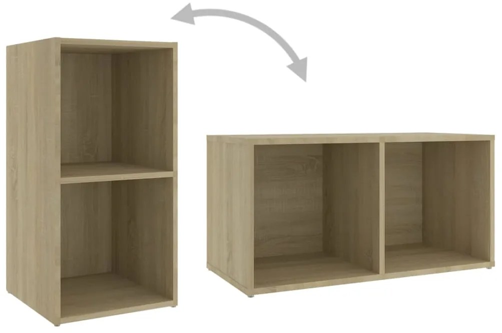 vidaXL Έπιπλα Τηλεόρασης 4 τεμ Sonoma Δρυς 72x35x36,5εκ Επεξ. Ξύλο