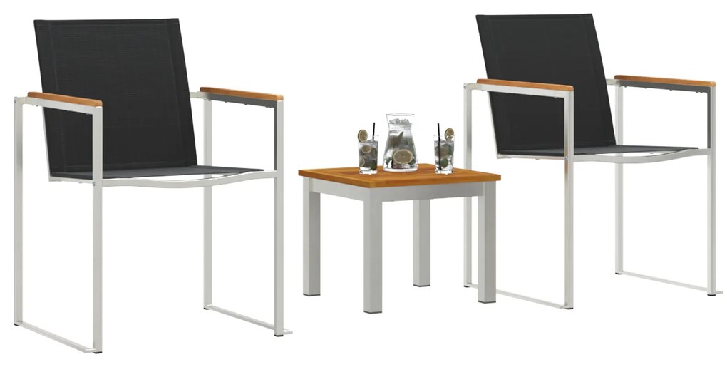 vidaXL Σετ Εξωτερικής Τραπέζης 3 pcs Μασίφ ξύλο teak