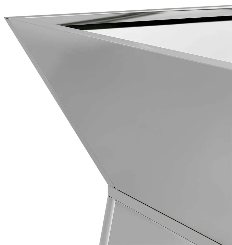 vidaXL Γλάστρα Πυλώνας Ασημί 40 x 40 x 100 cm