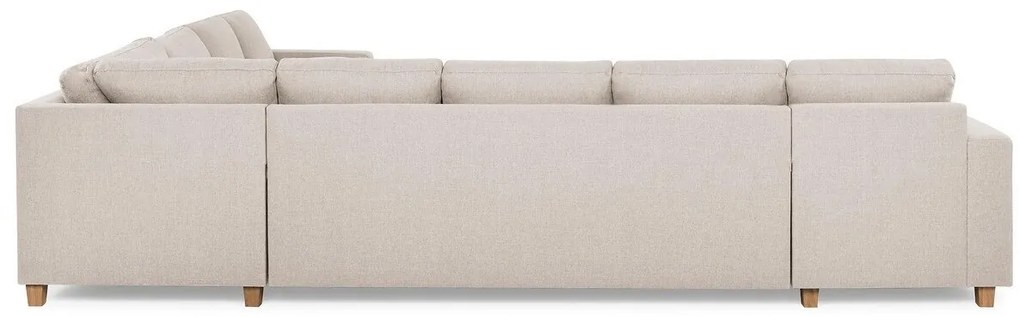 Γωνιακός Καναπές Scandinavian Choice C160, Beige, Δρυς, 345x285x86cm, Πόδια: Ξύλο | Epipla1.gr