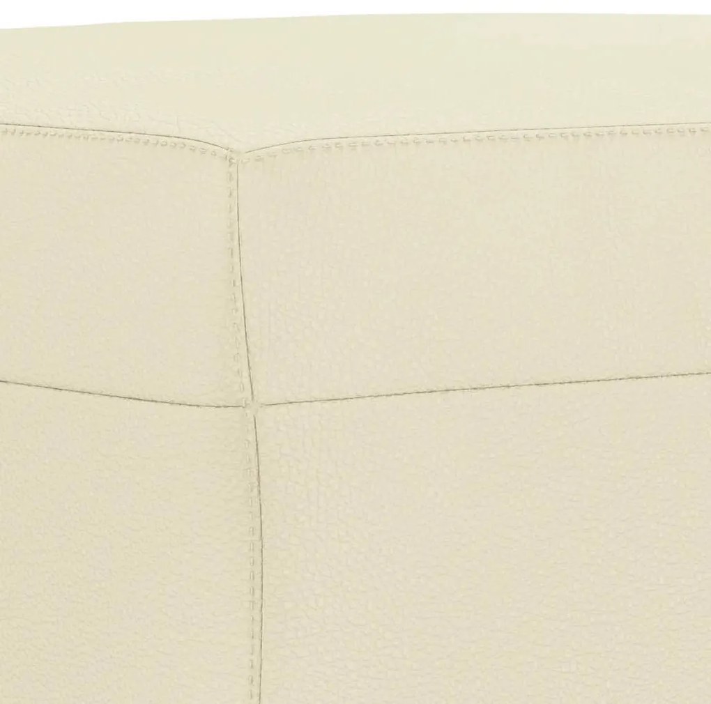 vidaXL Πολυθρόνες Σετ 3 Τεμαχίων Κρεμ Συνθετικό Δέρμα με Μαξιλάρια