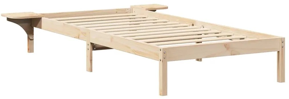 vidaXL Πλαίσιο κρεβατιού με κομοδίνα Καφέ 90 x 190 cm Καφέ