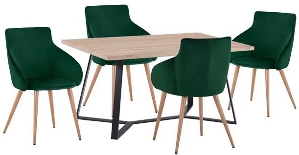 ΣΕΤ ΤΡΑΠΕΖΑΡΙΑΣ HM11182 5ΤΜΧ ΤΡΑΠΕΖΙ ALDWIN MDF & ΚΑΡΕΚΛΕΣ IVY ΚΥΠΑΡΙΣΣΙ ΒΕΛΟΥΔΟ