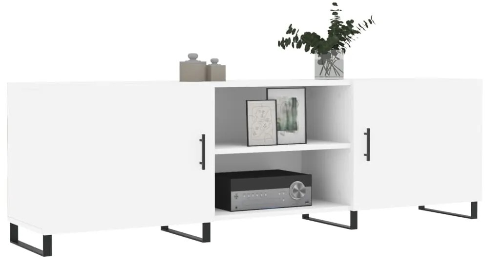 vidaXL Έπιπλο Τηλεόρασης Λευκό 150x30x50 εκ. από Επεξεργασμένο Ξύλο