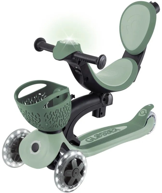 Globber Scooter Go.Up Baby Lights 360 Olive