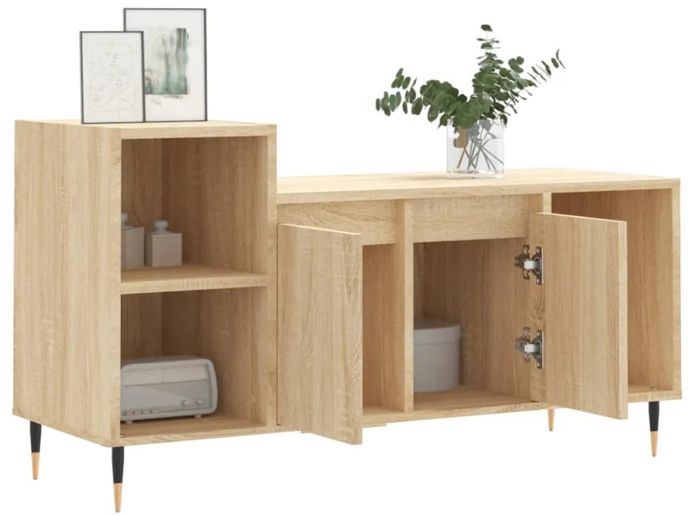 vidaXL Έπιπλο Τηλεόρασης Sonoma Δρυς 100x35x55 εκ. Επεξ. Ξύλο