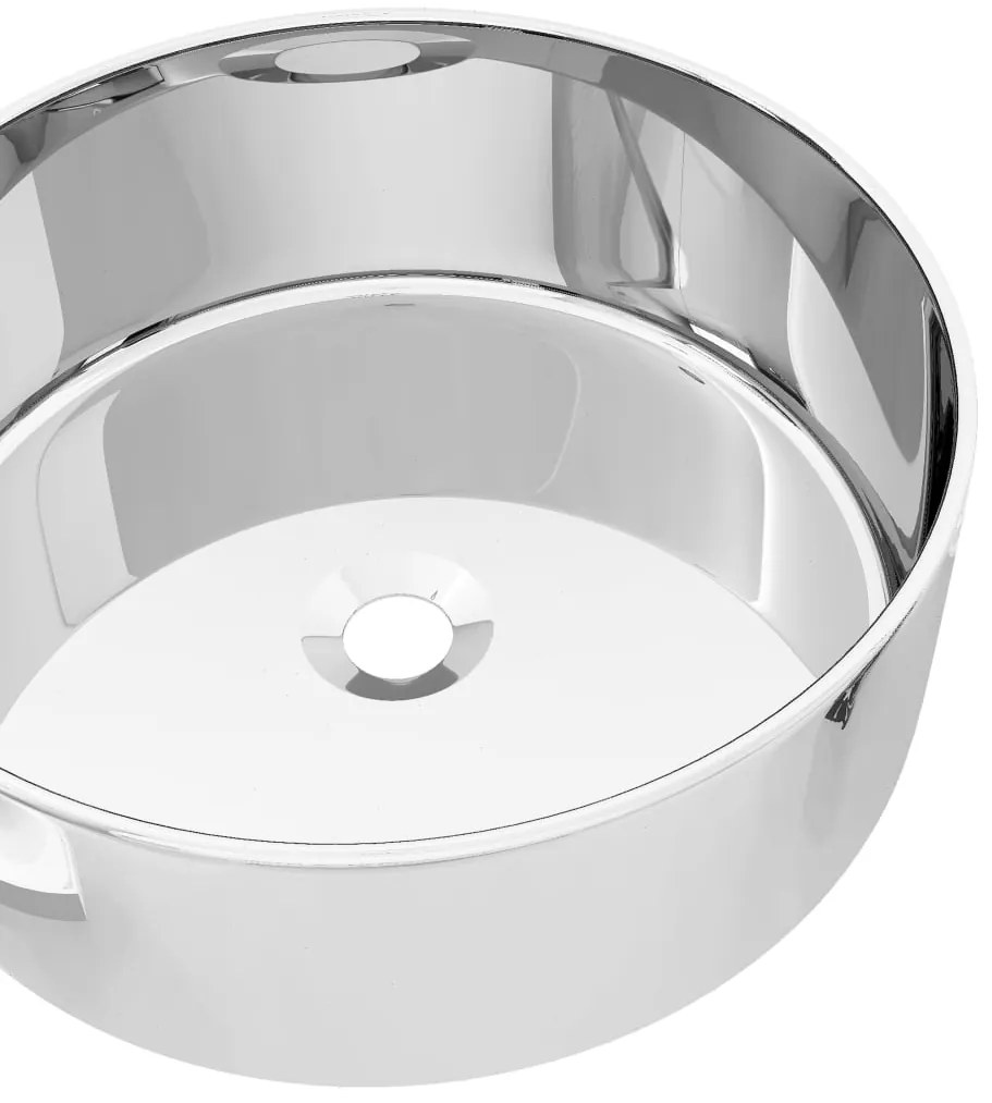 vidaXL Νιπτήρας Ασημί 40 x 15 εκ. Κεραμικός