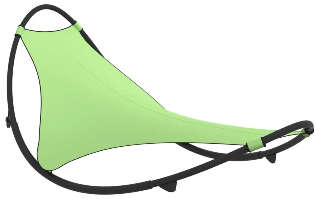 Ξαπλώστρα Κουνιστή με Ροδάκια Πράσινη Ατσάλι &amp; Ύφασμα Textilene - Πράσινο