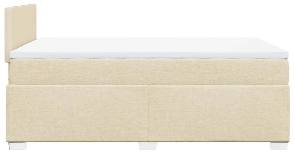 ΚΡΕΒΑΤΙ BOXSPRING ΜΕ ΣΤΡΩΜΑ ΚΡΕΜ 120X190 ΕΚ. ΥΦΑΣΜΑΤΙΝΟ 3285825