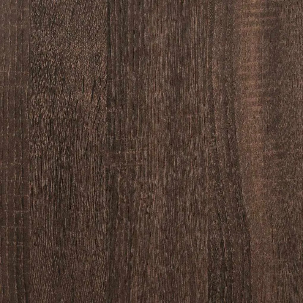 Βιβλιοθήκη Καφέ Δρυς 40x35x139 εκ. από Επεξεργασμένο Ξύλο - Καφέ