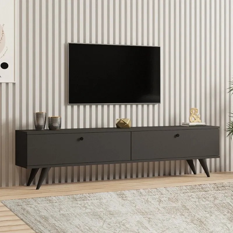 Megapap Έπιπλο Τηλεόρασης Paris Ανθρακί 160x25x35εκ.