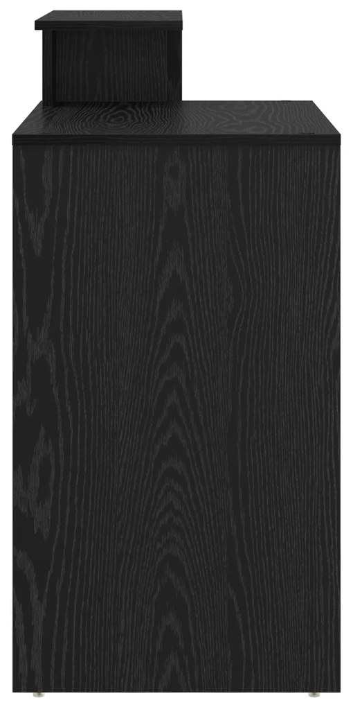 vidaXL Γραφείο με αποθήκευση Μαύρη δρυός 120.5x44x88.5 εκ Επεξεργασμένο ξύλο