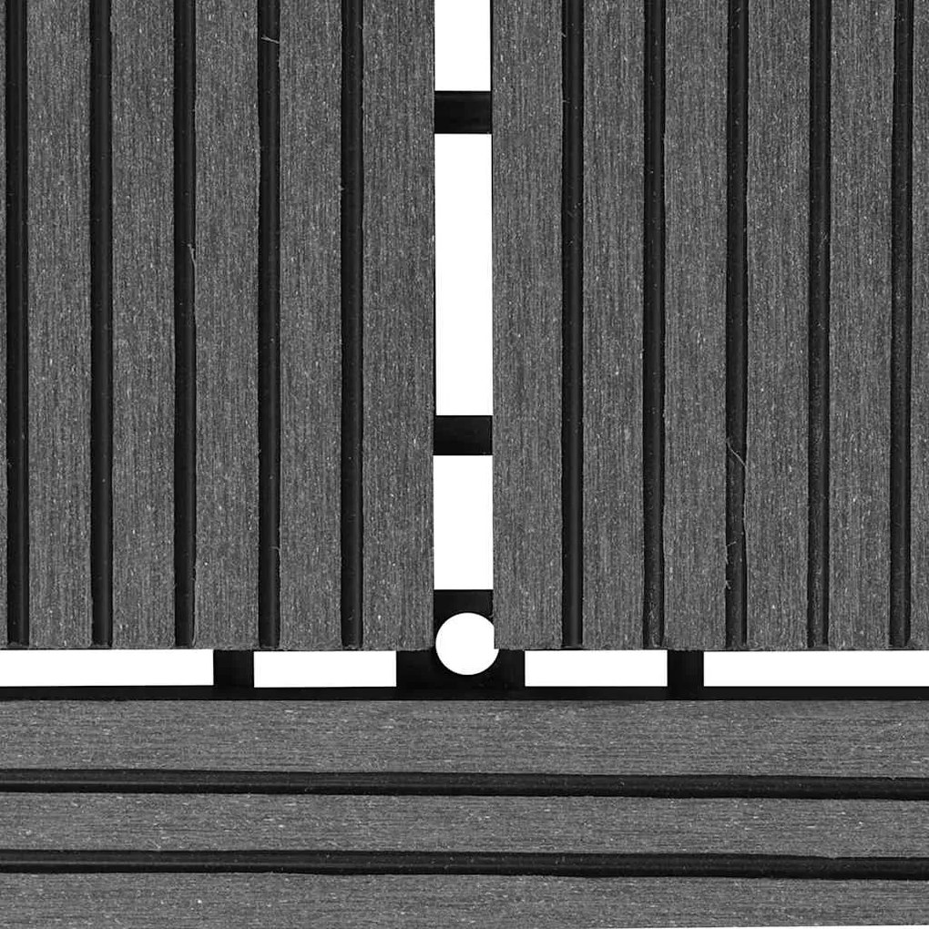 Πλακάκια Deck 11 τεμ. Γκρι  30 x 30 εκ. / 1 τ.μ.  WPC