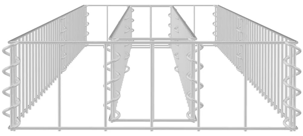 vidaXL Συρματοκιβώτιο-Γλάστρα Υπερυψωμένη 180x30x10 εκ. Γαλβ. Χάλυβας