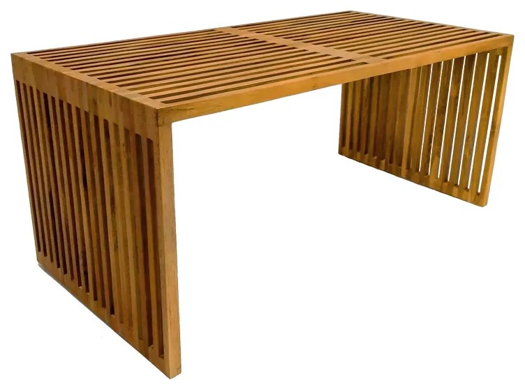 Τραπέζι Marlin  teak ξύλο σε φυσική απόχρωση 100x50x45εκ