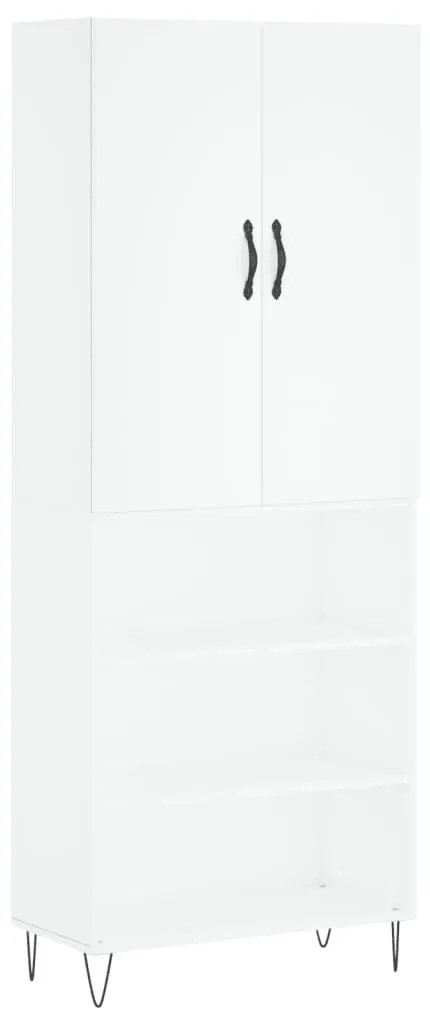 Ντουλάπι Λευκό 69,5x34x180 εκ. από Επεξεργασμένο Ξύλο - Λευκό