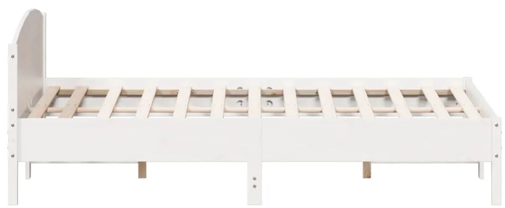 vidaXL Σκελετός Κρεβ. Χωρίς Στρώμα Λευκό 200x200 εκ Μασίφ Πεύκο