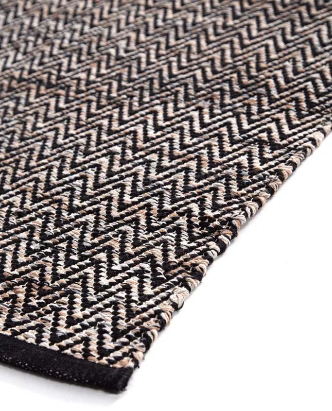 Χαλί Urban Cotton Kilim Venza Black Royal Carpet - 70 x 140 cm - 15URBVEB.070140