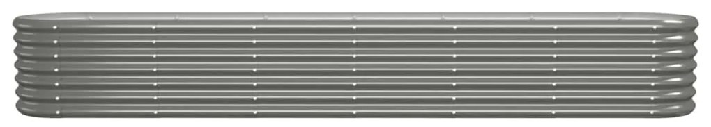 vidaXL Ζαρντινιέρα Γκρι 260x40x36 εκ. Ατσάλι με Ηλεκτρ. Βαφή Πούδρας