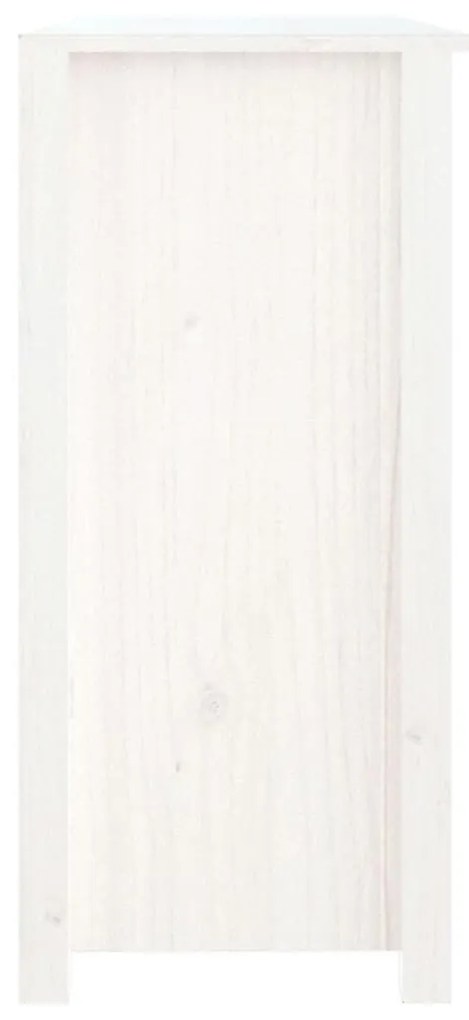 Ντουλάπι Λευκό 100 x 35 x 74 εκ. από Μασίφ Ξύλο Πεύκου - Λευκό