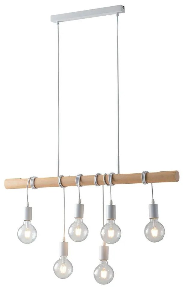 Φωτιστικό Οροφής - Ράγα I-Arizona-S6 Natural-White Luce Ambiente Design Metal,Wood