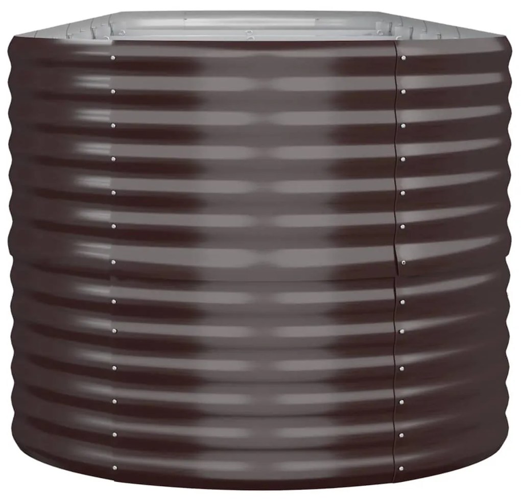 vidaXL Ζαρντινιέρα Καφέ 368x80x68 εκ. Γαλβανισμένος χάλυβας