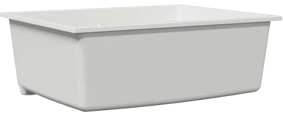 vidaXL Σιντρινο κουζίνας Λευκό 54 x 44 x 20 εκ. Γρανίτης