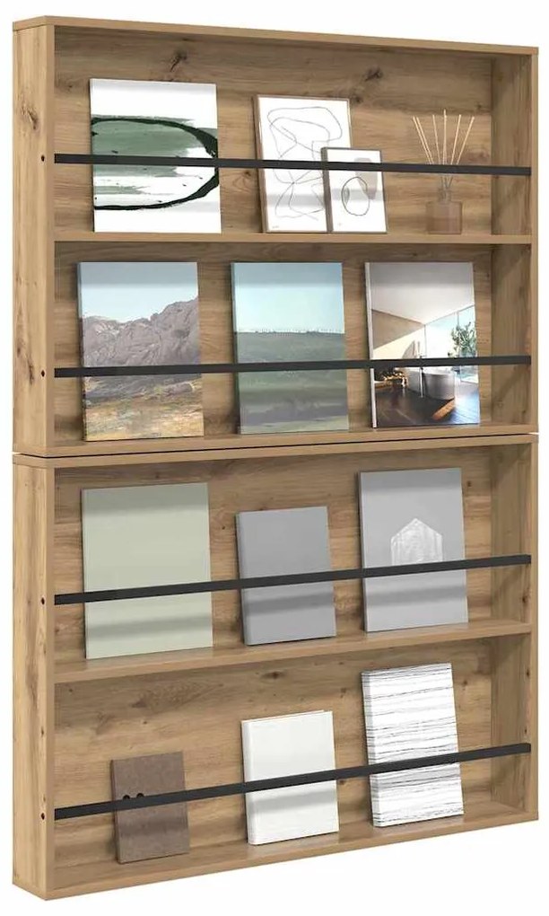 vidaXL Ράφι Περιοδικών με ράφι 2 pcs Artisan Oak 100 x 12 x 70 εκ