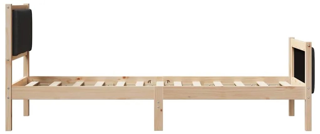 vidaXL Σκελετός Κρεβατιού με κεφαλάρι Μαύρο 80 x 200 cm ύφασμα