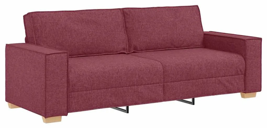 vidaXL Σετ Καναπέ με μαξιλάρι 3 pcs Κόκκινο 220 x 78 x 84 εκ. ύφασμα