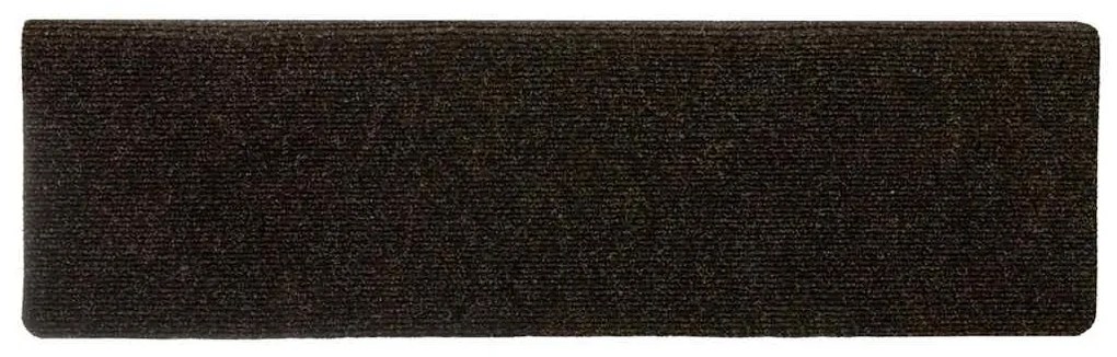 vidaXL Αυτοκόλλητα Πατάκια Σκαλιών 30 τεμ. 65x21x4 εκ. Σκούρο Καφέ Ορθογώνιο Άκρο