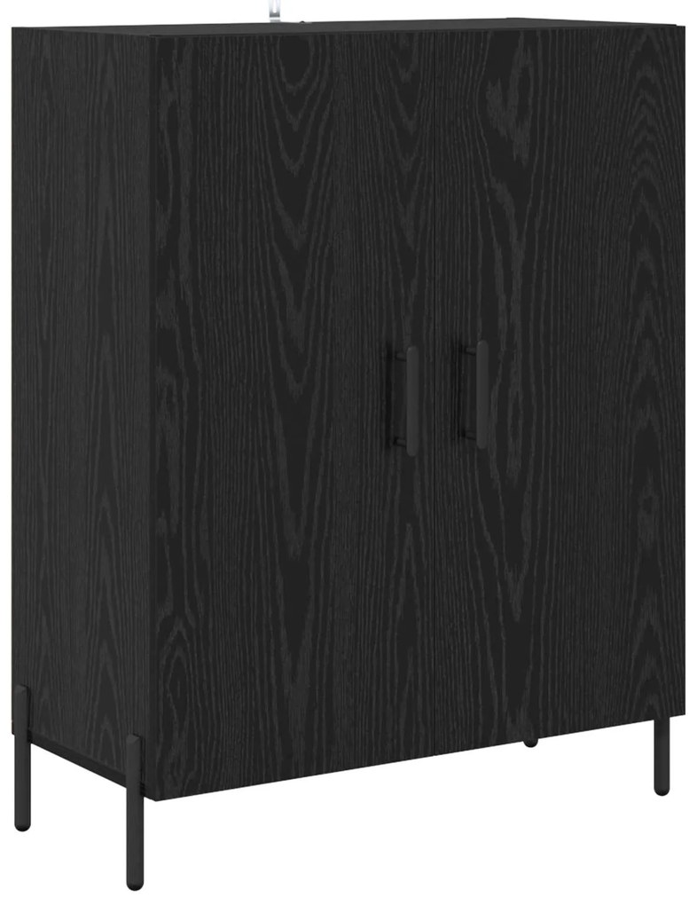vidaXL Highboard Μαύρη Οξυά 69,5 x 34 x 180 εκ. Επεξεργασμένο ξύλο