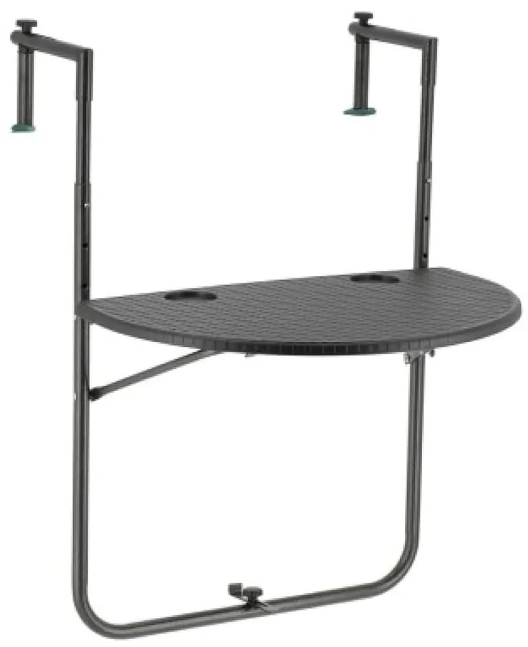 Livin'outdoor 441601  Balcony Foldable Table Half Round Grey