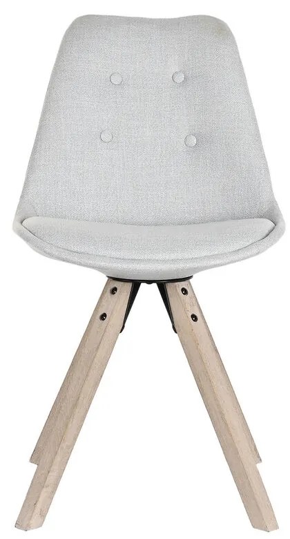 Καρέκλα Τραπεζαρίας DKD Home Decor πολυεστέρας Ανοιχτό Γκρι Eik (48 x 44 x 84 cm)