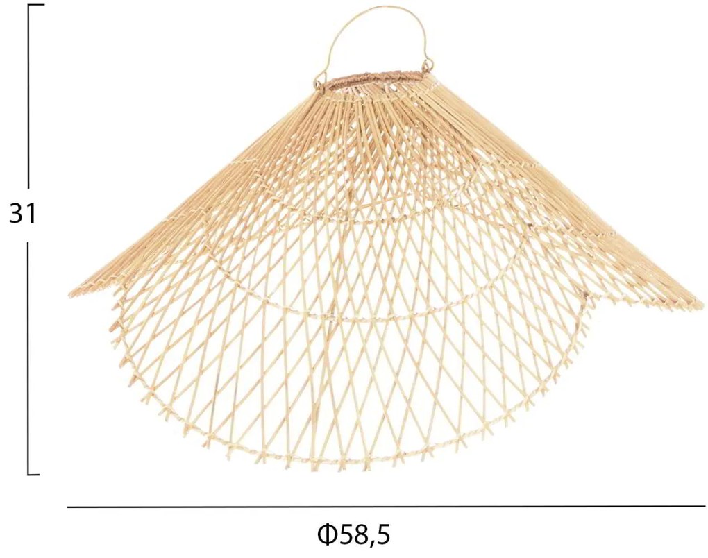 ΦΩΤΙΣΤΙΚΟ ΟΡΟΦΗΣ ΚΡΕΜΑΣΤΟ HM7878.02 RATTAN ΣΕ ΦΥΣΙΚΟ ΧΡΩΜΑ Φ58,5x31Yεκ
