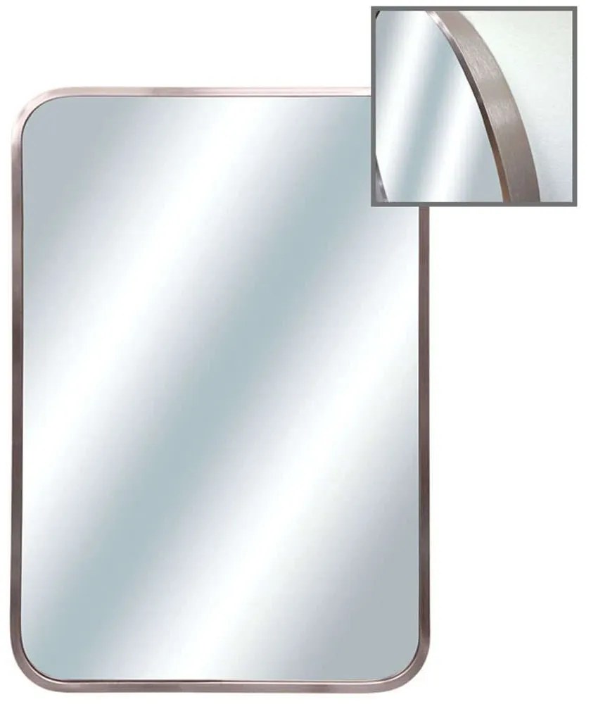 Καθρέπτης Τοίχου Ορθογώνιος 15-00-23364-3 50x4x70cm Pink-Silver Marhome Αλουμίνιο,Γυαλί