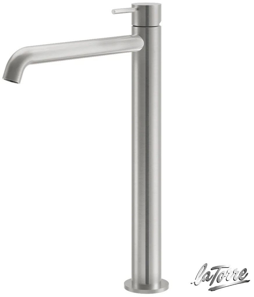 La Torre ELLE 316 inox Brushed Μπαταρία Νιπτήρος υψηλή 35016-111