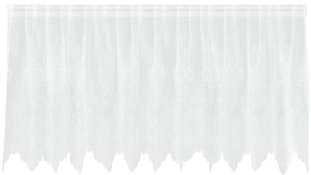 vidaXL Κουρτίνα Δαντέλας με κουρτίνες Λευκό 120 x 300 cm Πολυεστέρας